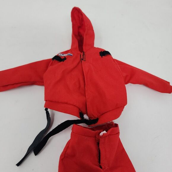 Vintage GIJoe Clothes For 12 inches Action Figure Rare Red Military Pants Jacket - Picture 4 of 8